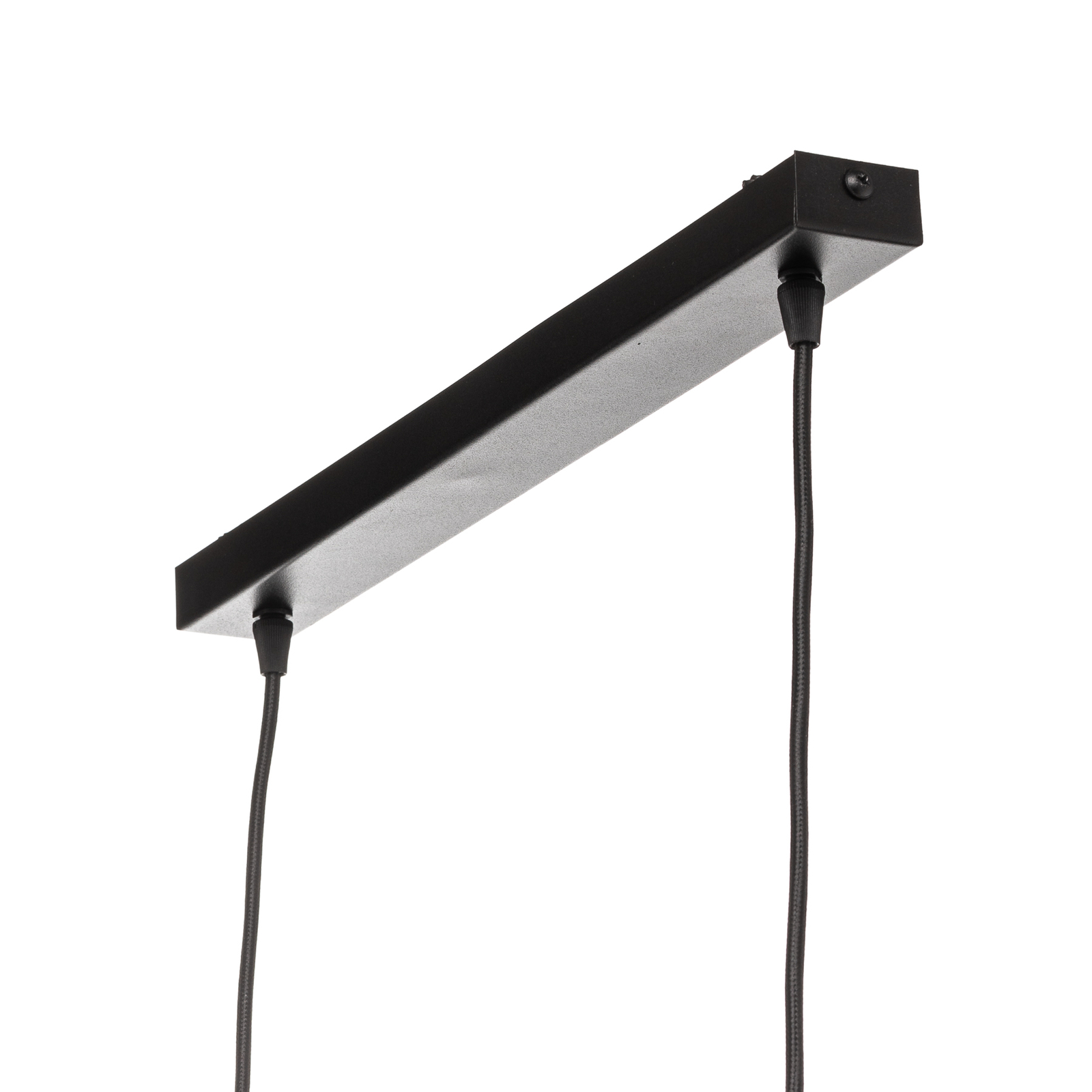 Larus hanging lamp in black steel, two-bulb