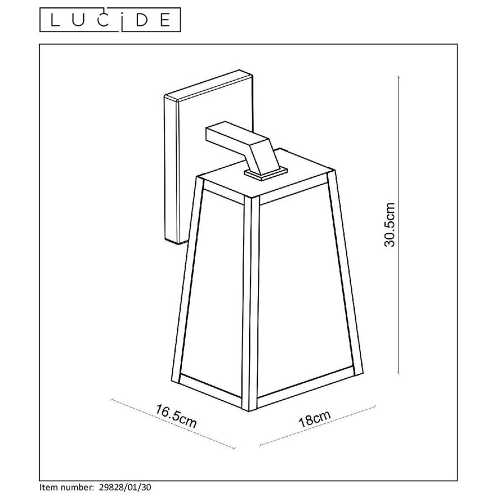 Matslot buitenwandlamp met helder glas