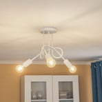 Deckenleuchte Joiy, verschränkt, 3-flg., weiß