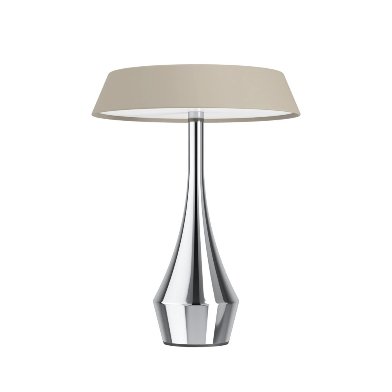 Lampe à poser LED rechargeable EGLO TURCIO, chrome/beige, 20 cm, IP44, à