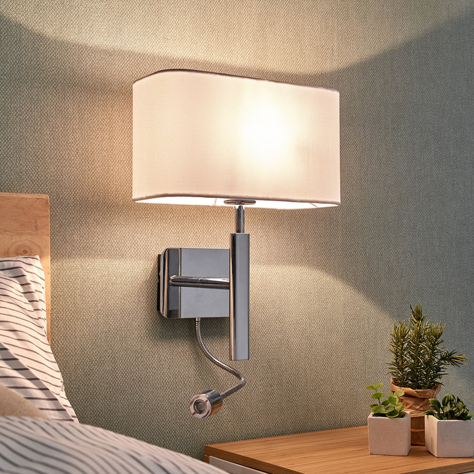 Jettka Applique Murale White/Chrome - Lucande