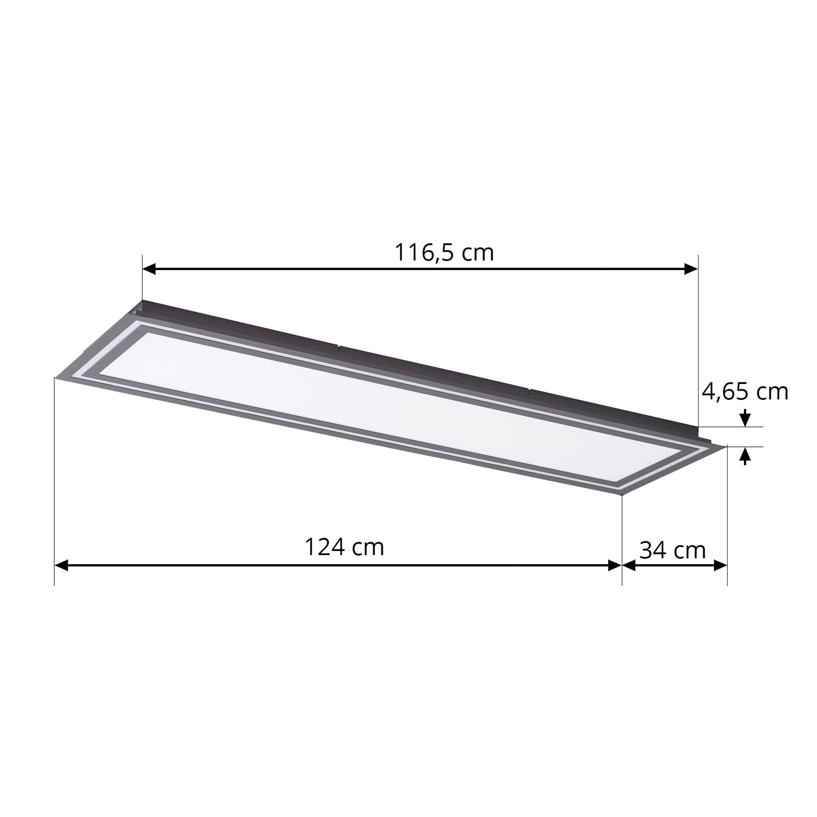 Lampa sufitowa LED Lucande Leicy, czarny, 124 cm, RGB, CCT