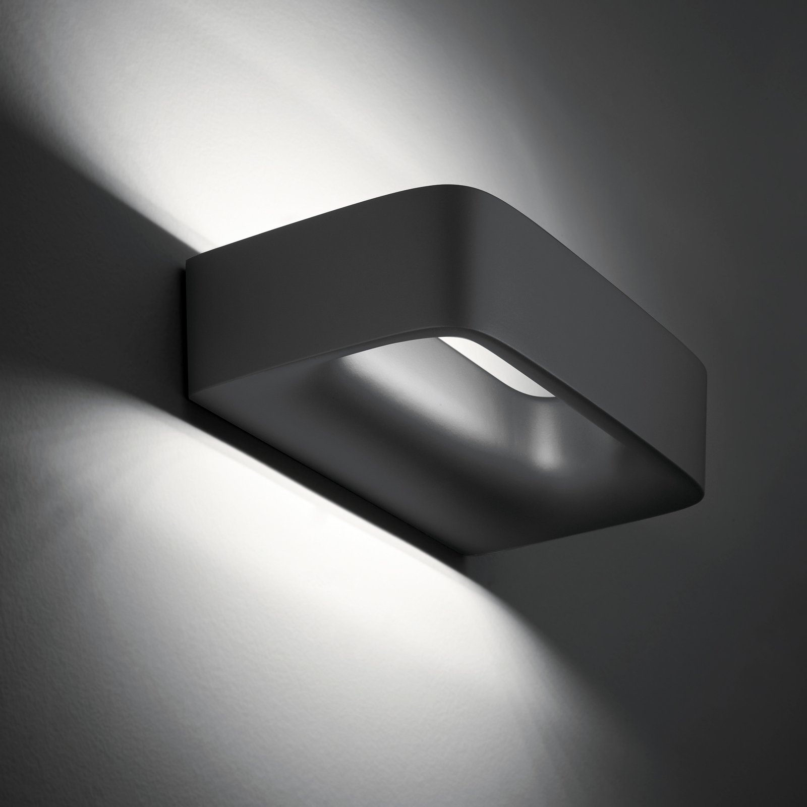 Applique murale LED Aki, anthracite, aluminium, 23 cm, 3.000 K