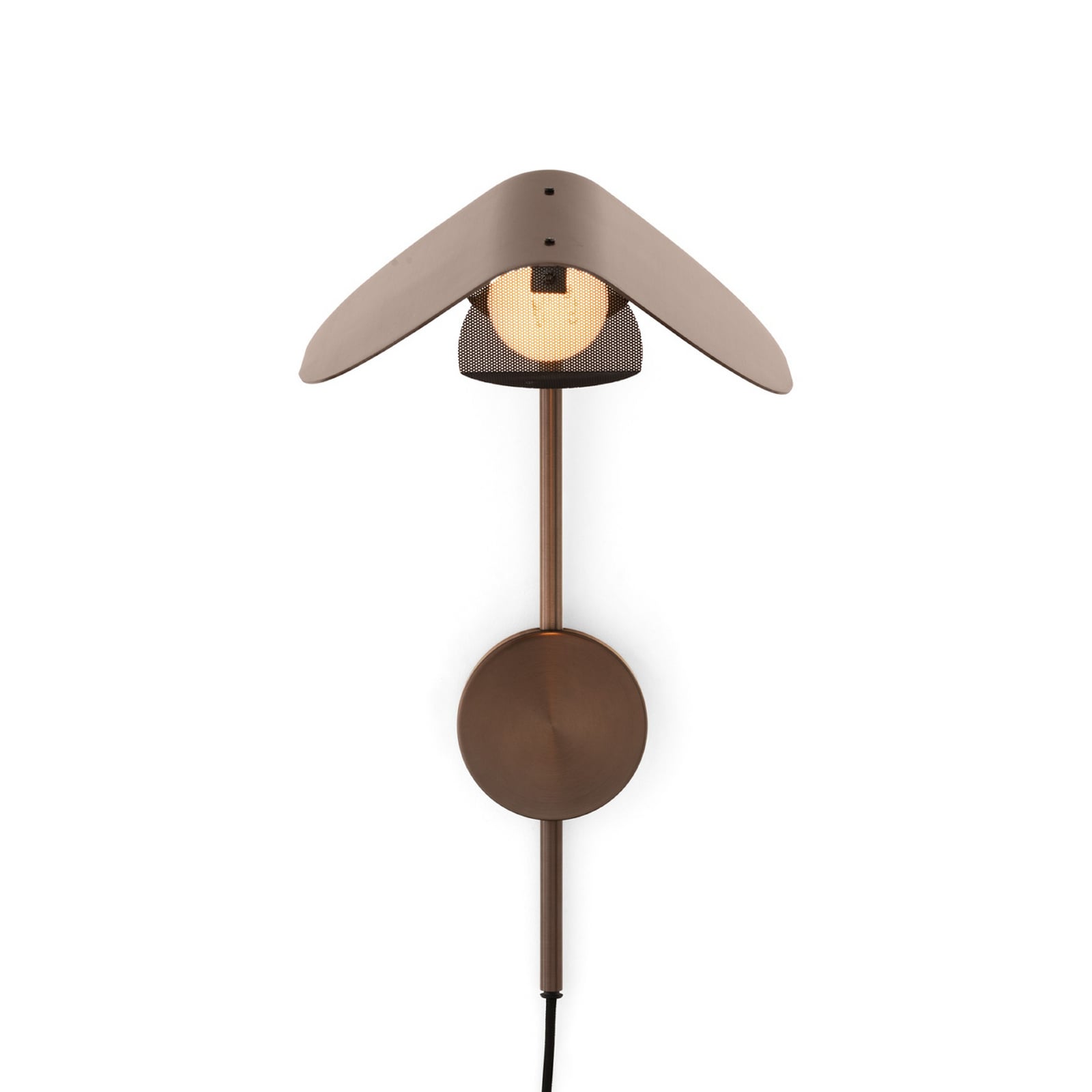 Wing wandlamp, brons, 47 cm, stekker, verstelbaar - Audo