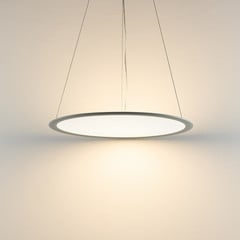 Lampada LED a sospensione PANEL, grigio, Ø 63 cm, metallo, CCT, dimmerabile, 50