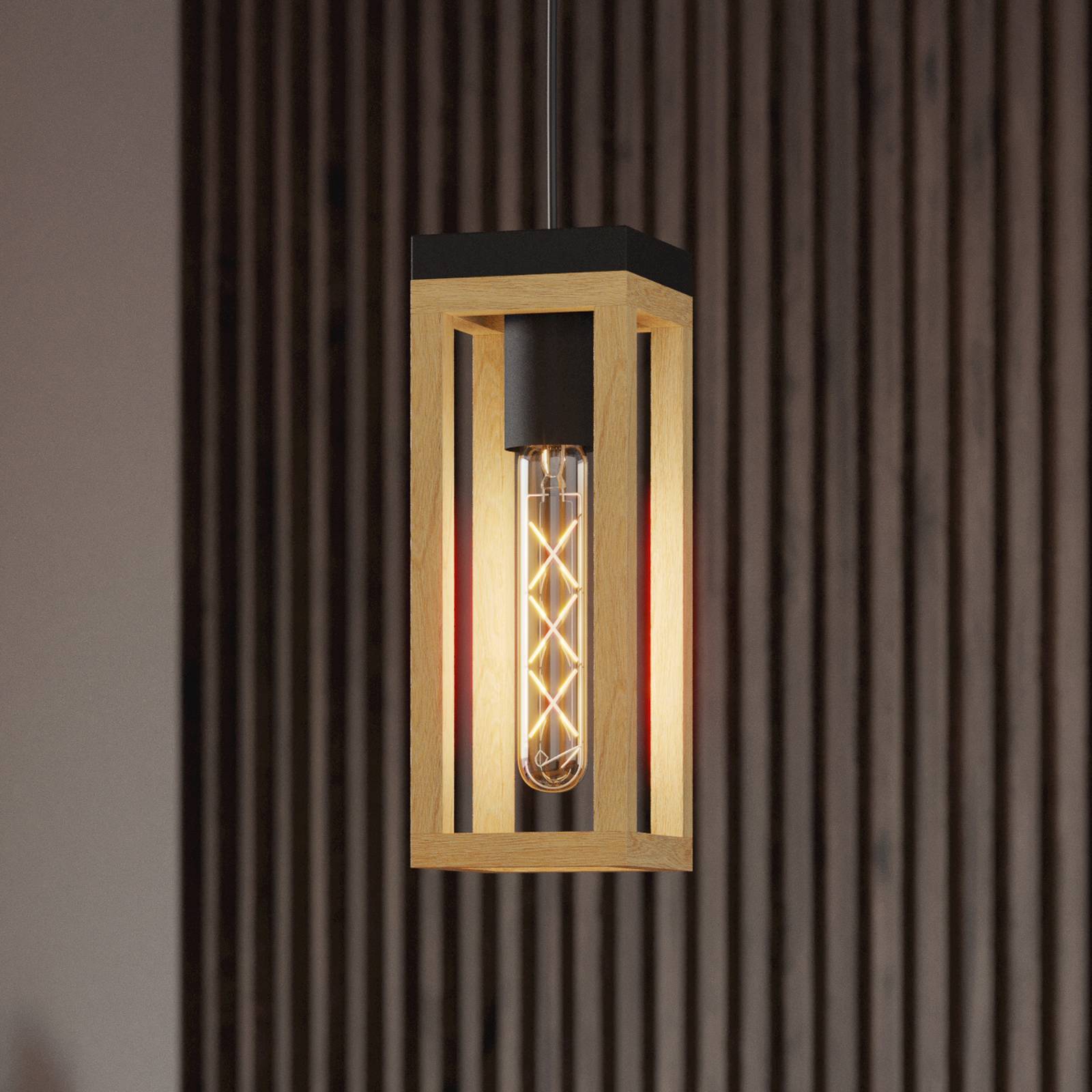 EGLO Nafferton Hängeleuchte aus Holz, einflammig günstig online kaufen