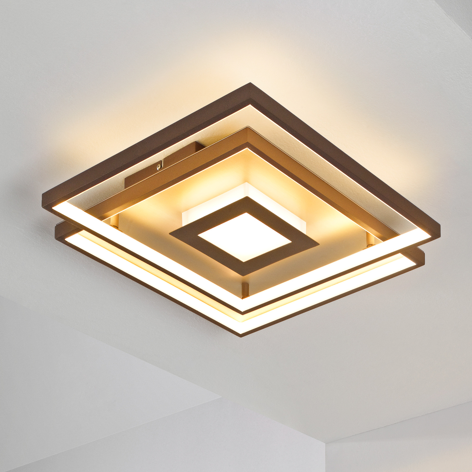 LED ceiling light Clou in angular Form