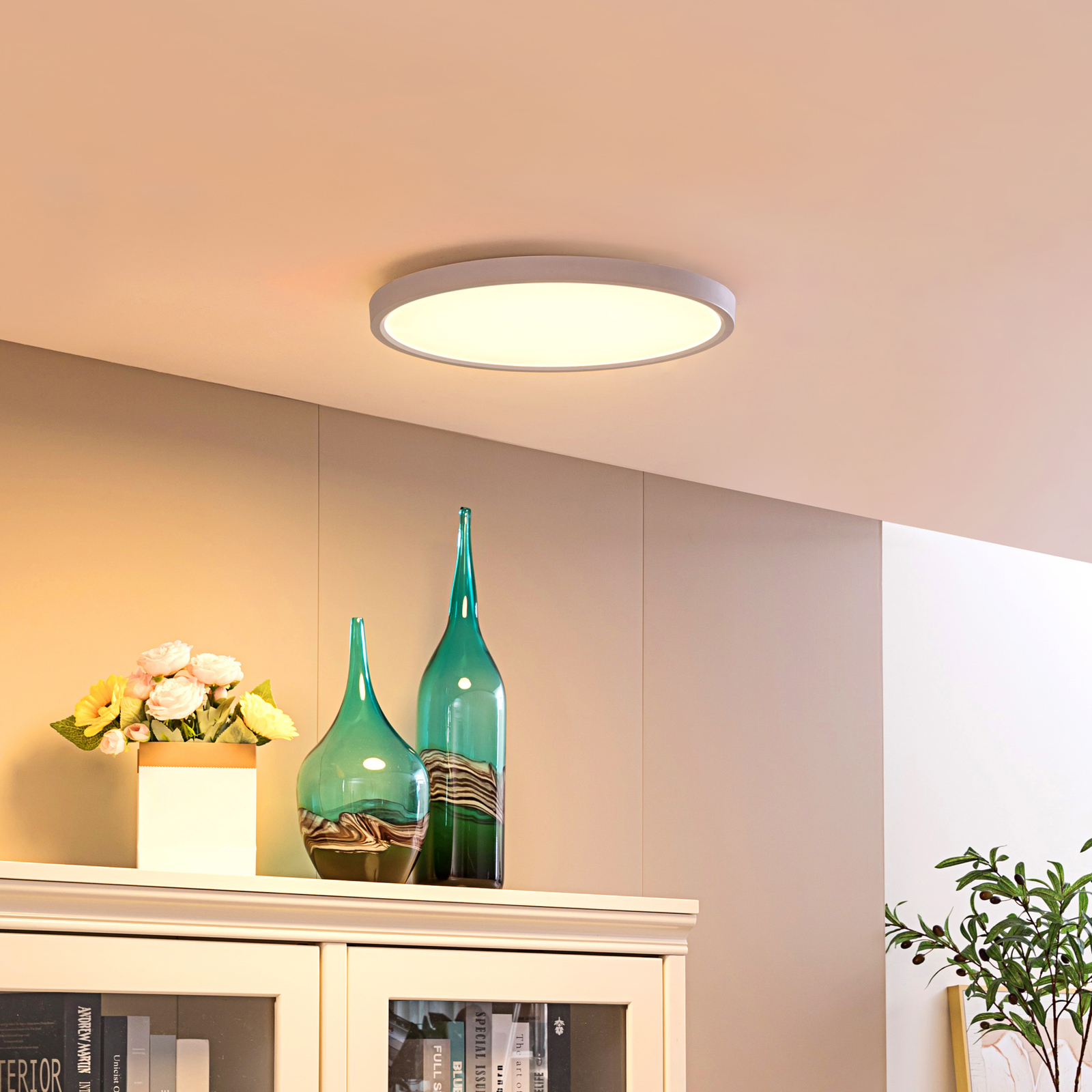Luce Intelligente LED Sottopensile SIRIS Nero Opaco, Controller WLAN Piatto, Smart Home, Abilitato Per Alexa, 50 Cm Ciascuno, 531lm Ciascuno, Bianco Caldo, Set Di 2