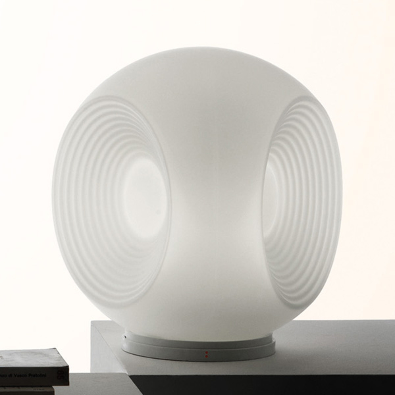 Lampe à poser blanche en verre Eyes