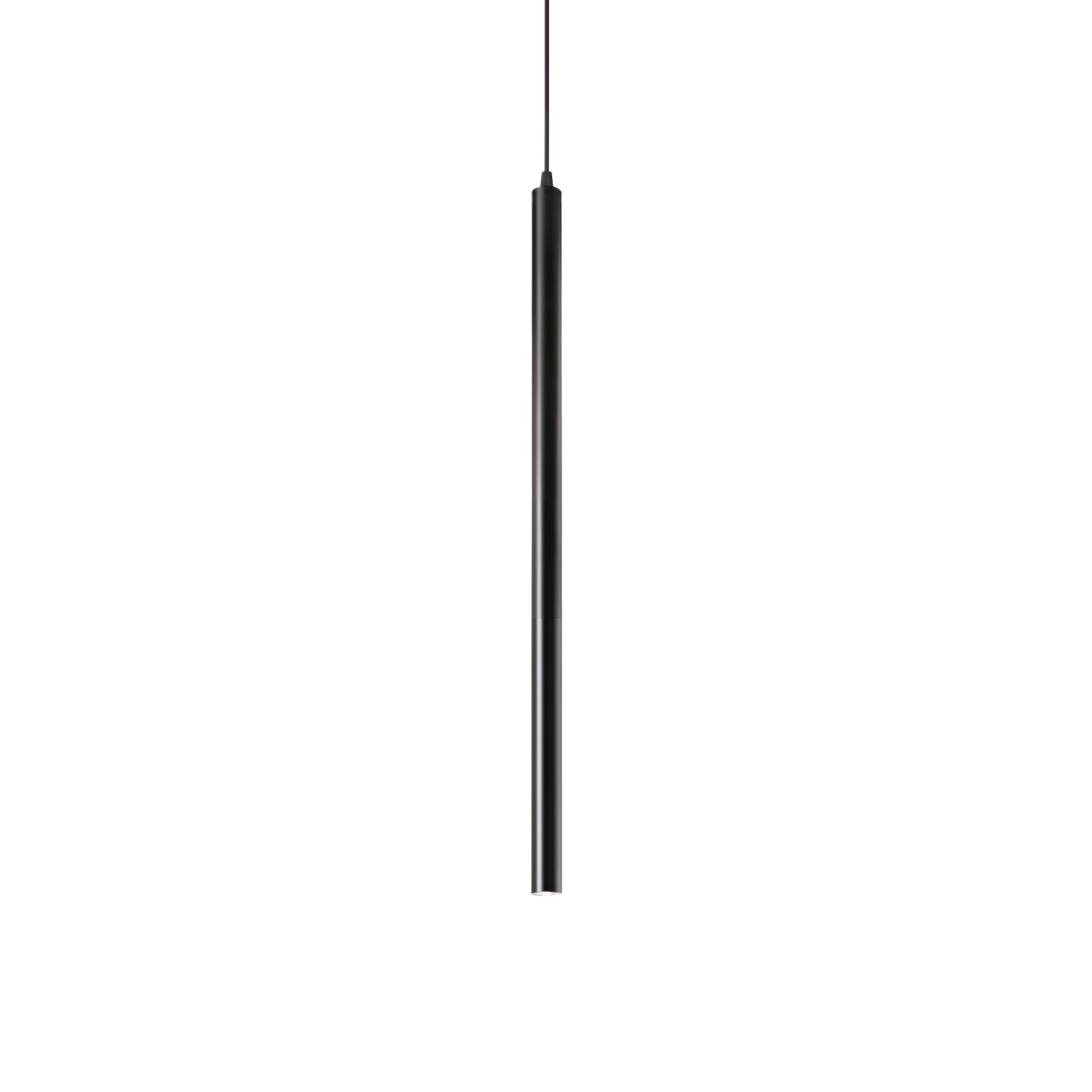 Ideal Lux Ultratenká závesná LED lampa Ø 3 cm čierna