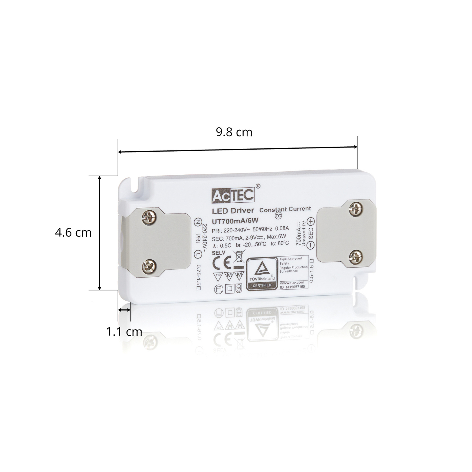 AcTEC Slim LED ovladač CC 700mA, 6W