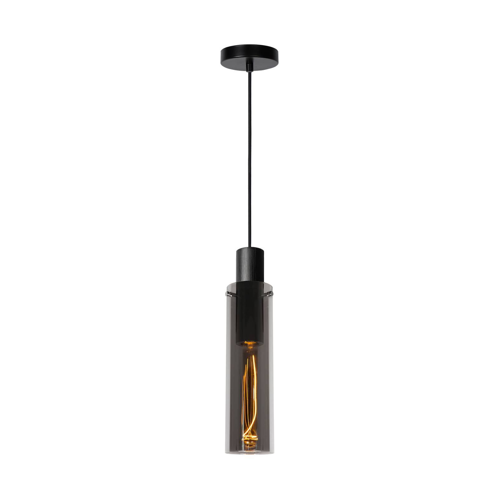 Suspension Orlando gris fumée à une lampe