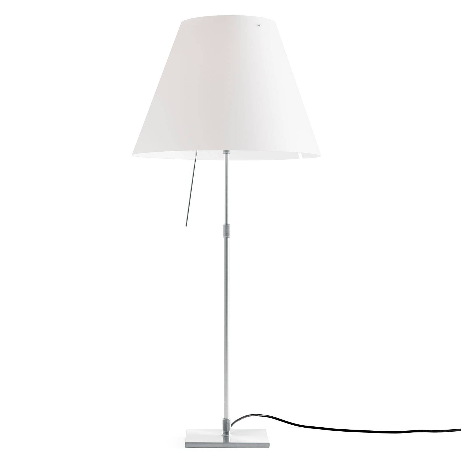Luceplan Costanza D13 bordlampe, aluminium/hvid