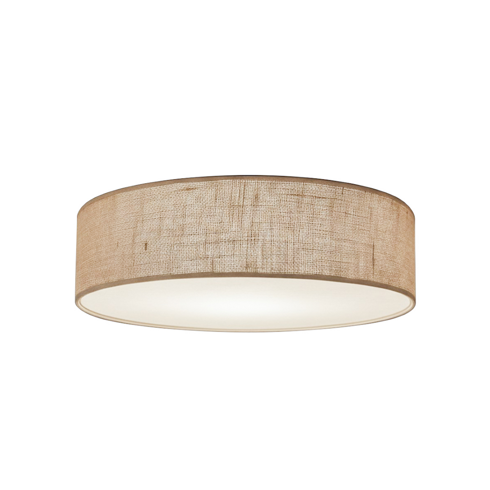 Plafonnier Marshall, marron, Ø 50 cm, métal, rotin Plafonnier Marshall, marron, Ø 50 cm, métal, rotin
