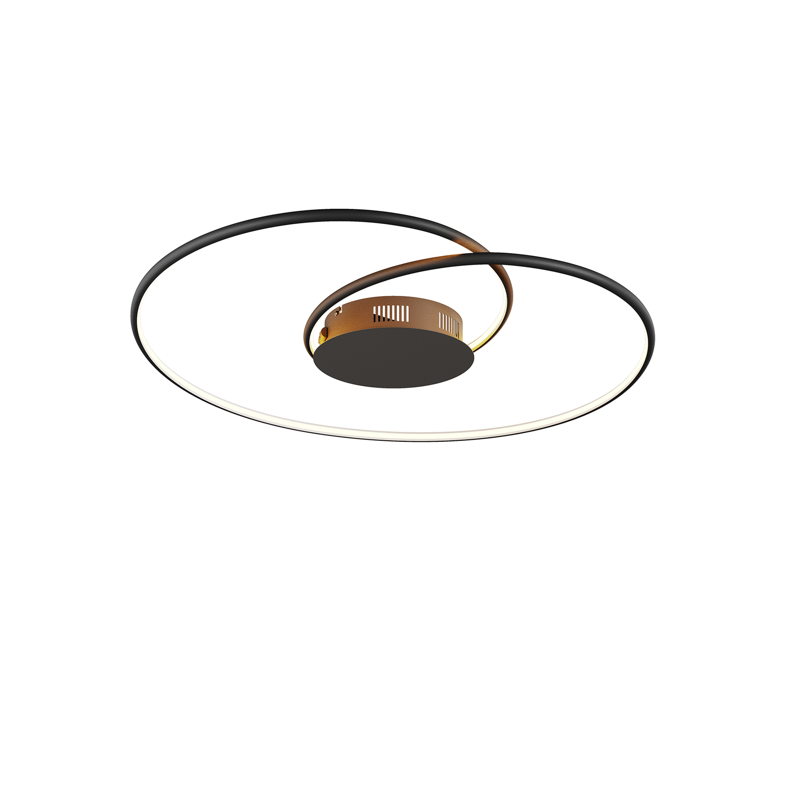Lindby Joline LED plafondlamp, zwart, 70 cm