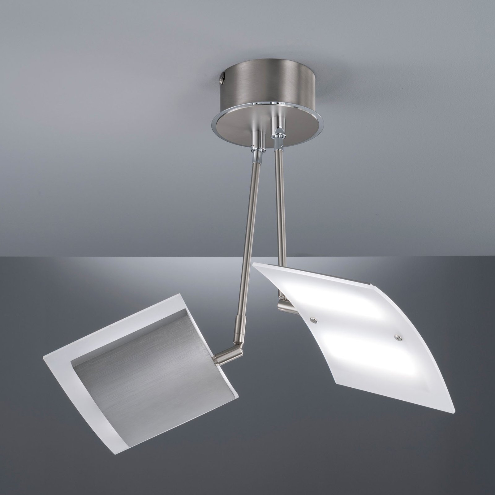 Fischer & Honsel Tours LED ceiling light with remote control, for Living / Dining Room, metal, 18 W, energy efficiency: A+, L: 50 cm, W: 23 cm, H: 45 cm