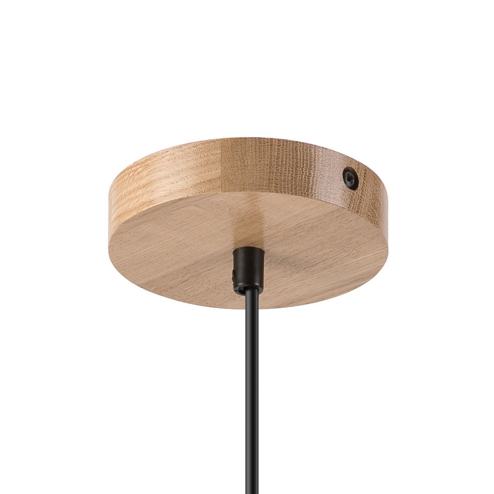 Pakabinamas šviestuvas "Harmony", Ø 25 cm, baltas/ąžuolas, stiklas/medis