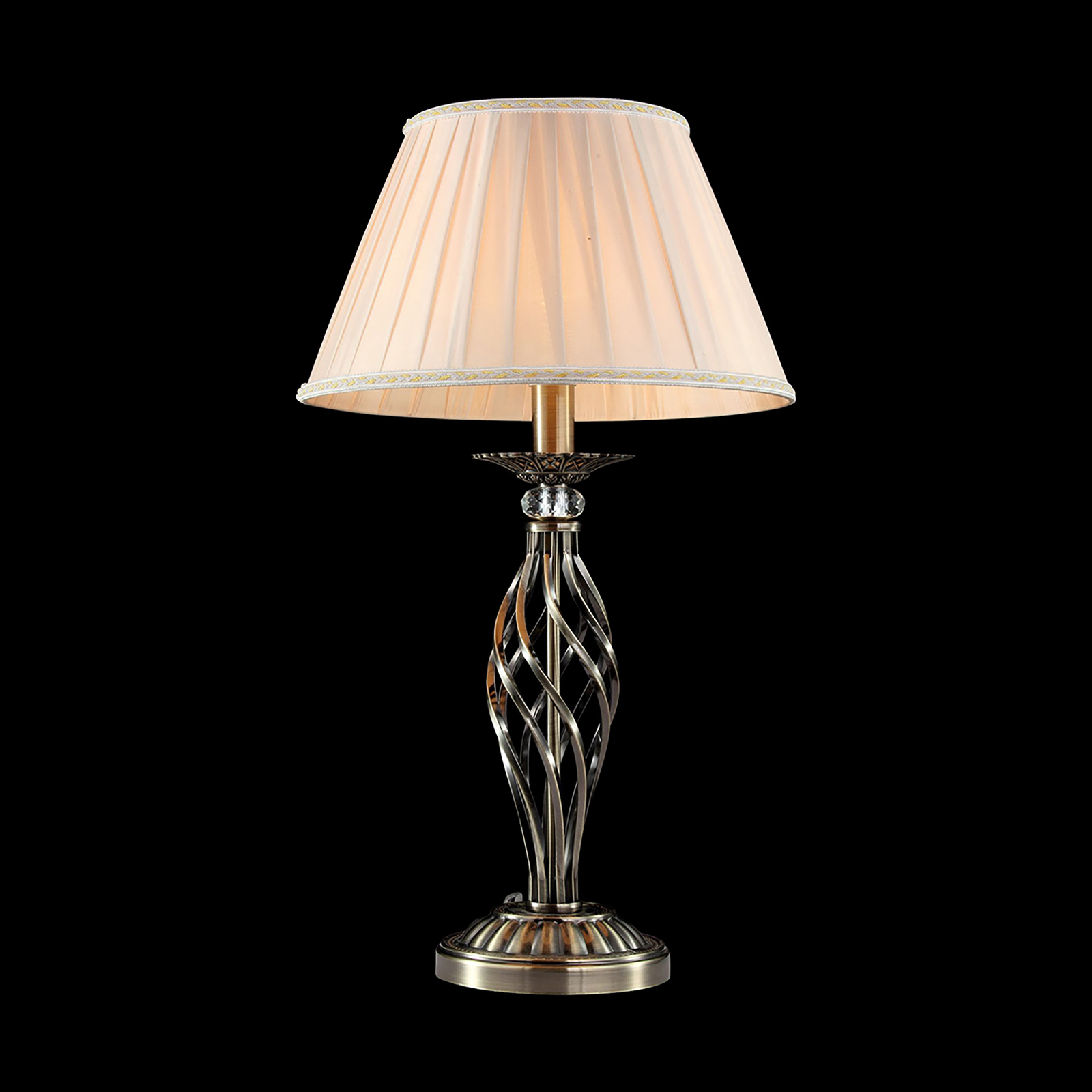 Maytoni Grace tafellamp 1-lamp messing/beige