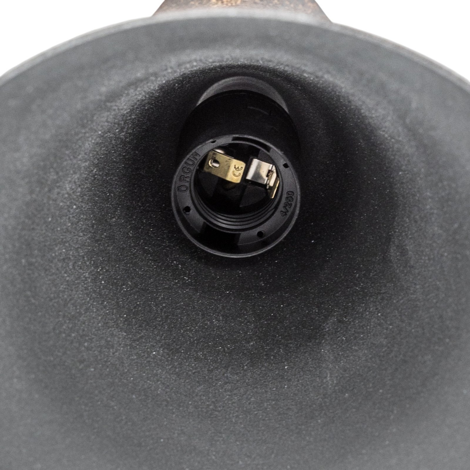 Tom pendant light, black-brown, metal, Ø 19 cm, E27