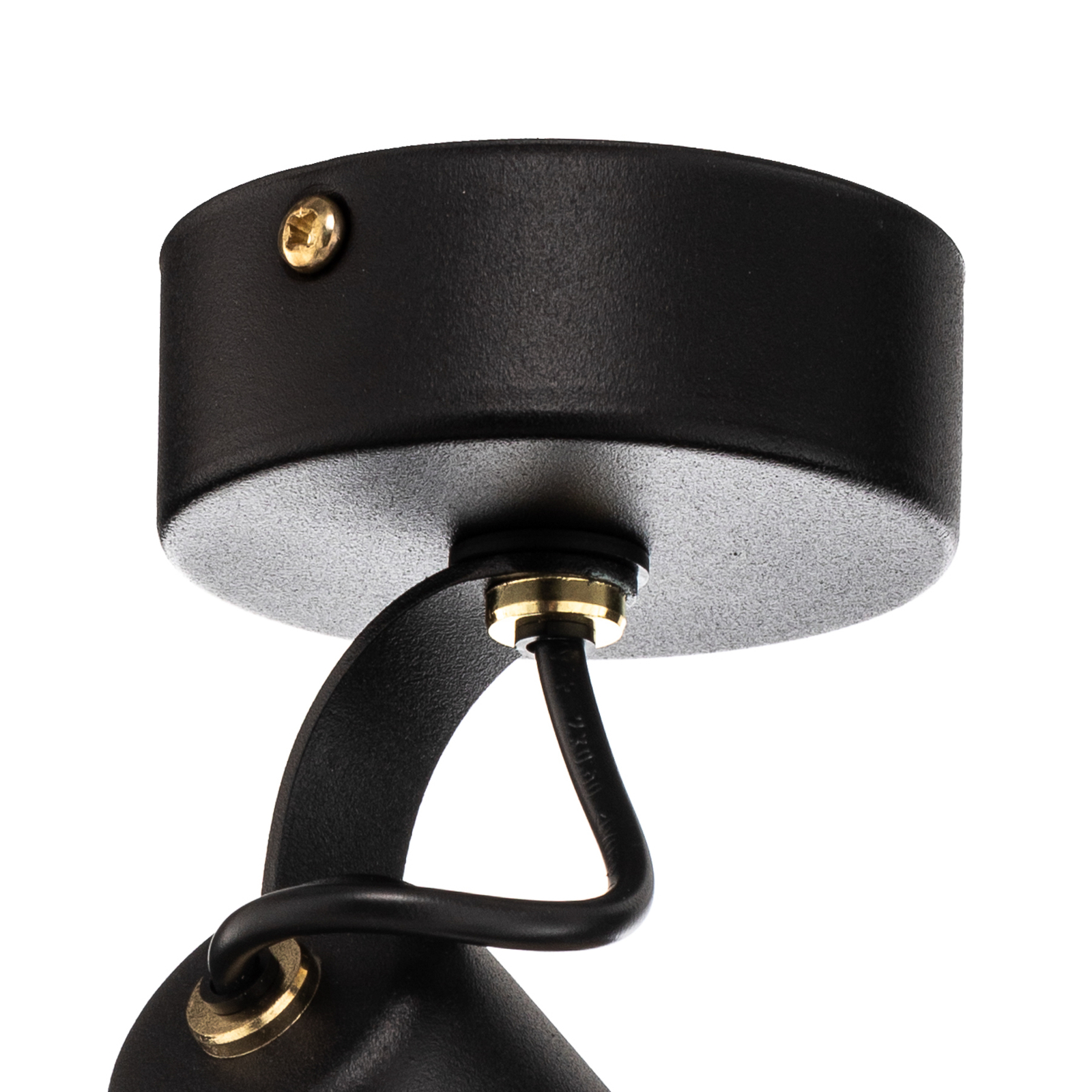 Plafondspot Twist, draaibaar, 1-lamp, zwart
