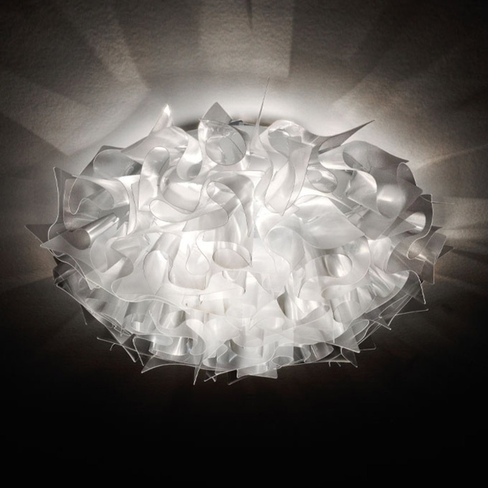Slamp Veli Prisma designer ceiling light, Ø 78 cm, for Living / Dining Room, Prisma Lentiflex, E27, 12 W, energy efficiency: A++, H: 20 cm