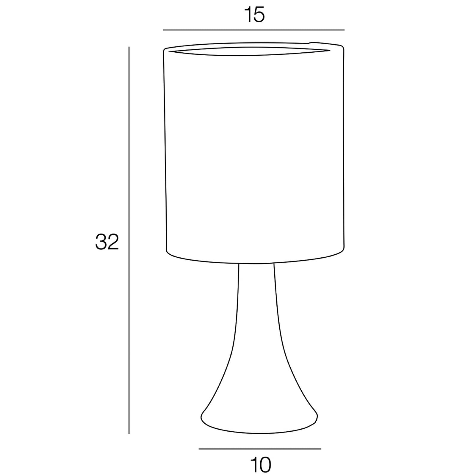 Lampada da tavolo Arto marrone scuro/bianco, altezza 32 cm - COREP SAS