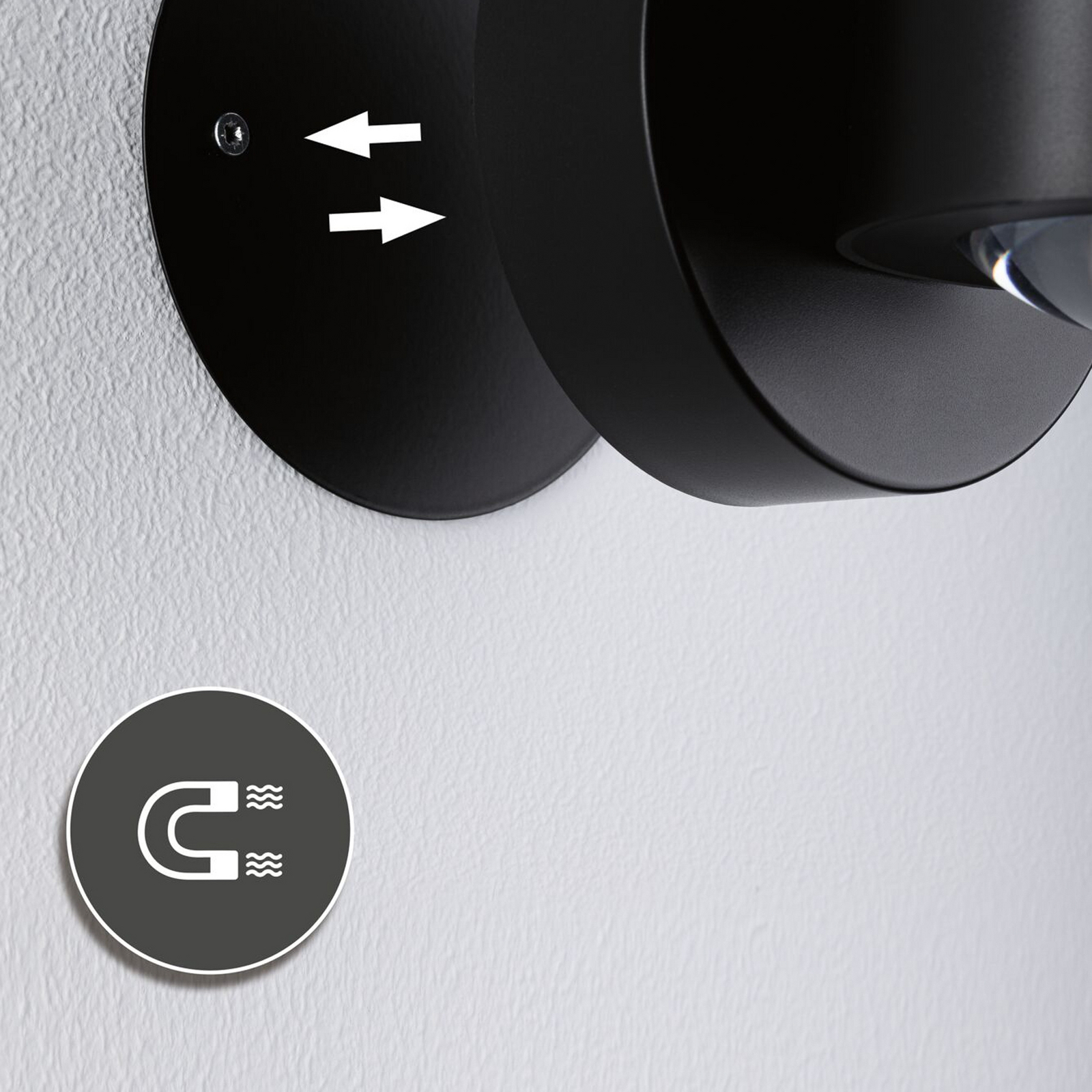 Paulmann Akku-Außenwandlampe Zorik schwarz 10 cm IP44 Dimmer