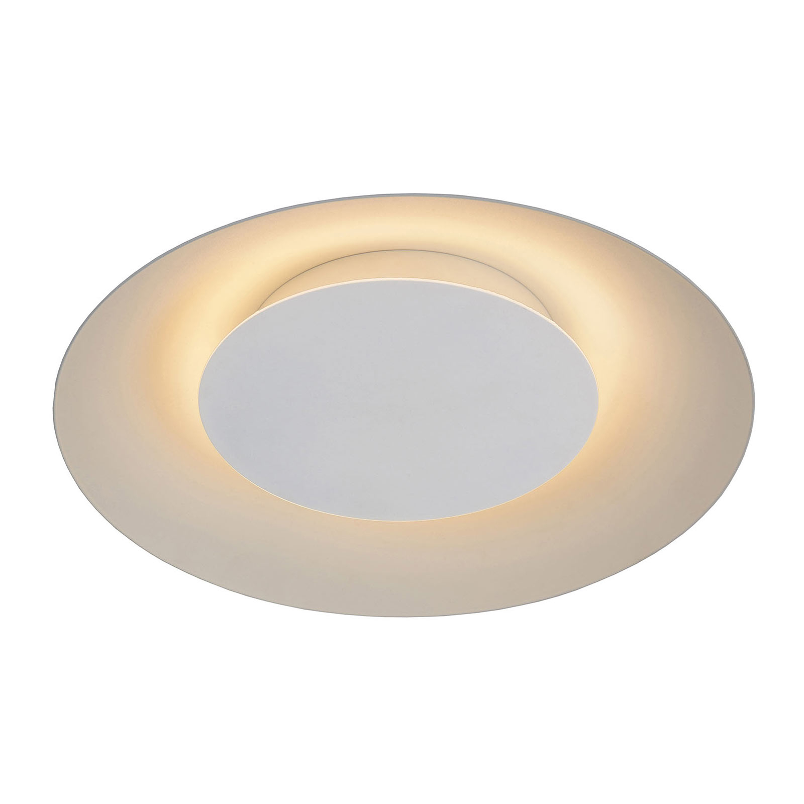 LED plafondlamp Foskal in wit, Ø 34,5 cm