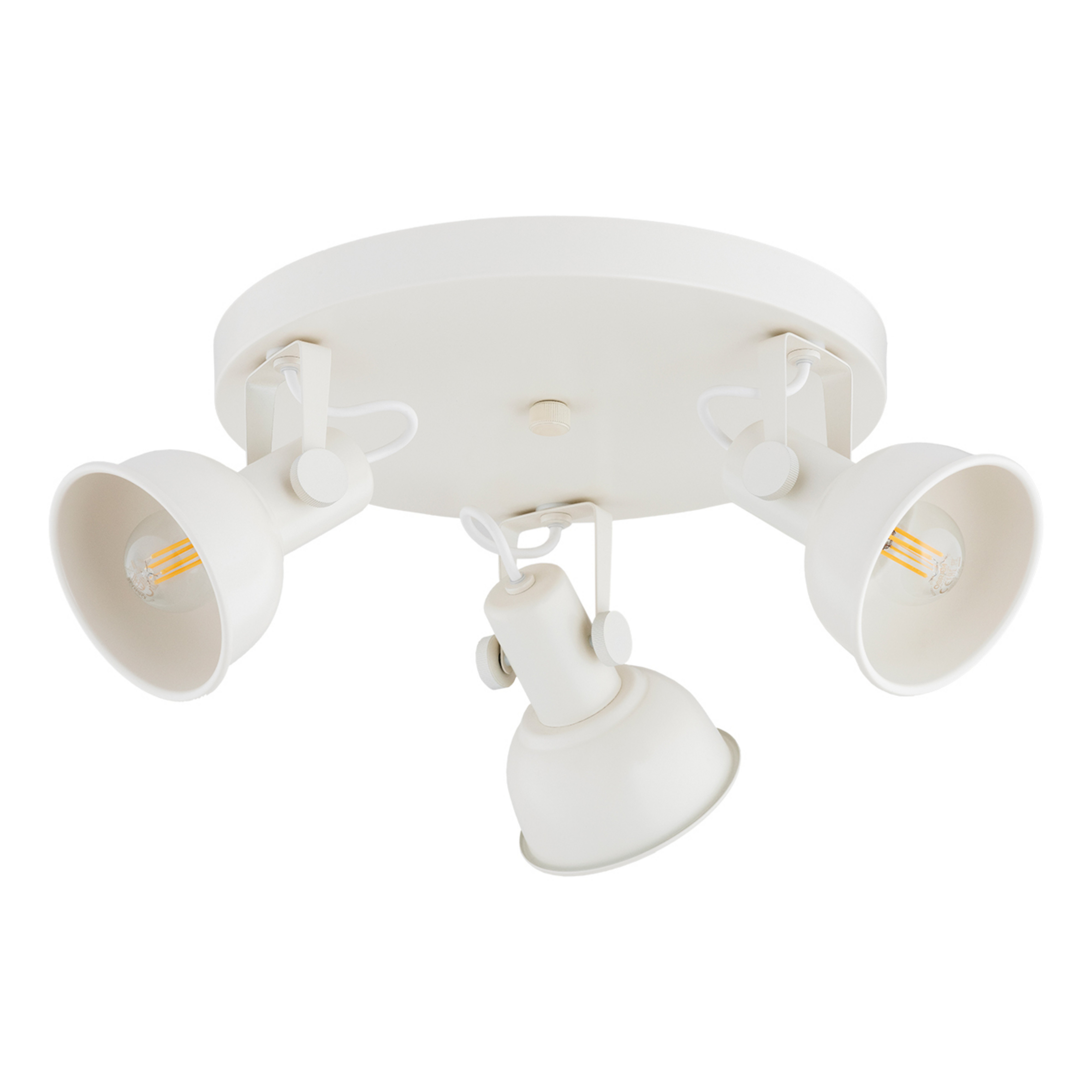 Mennyezeti lámpa Trogir, bézs, 3 izzós, acél, Ø 30 cm