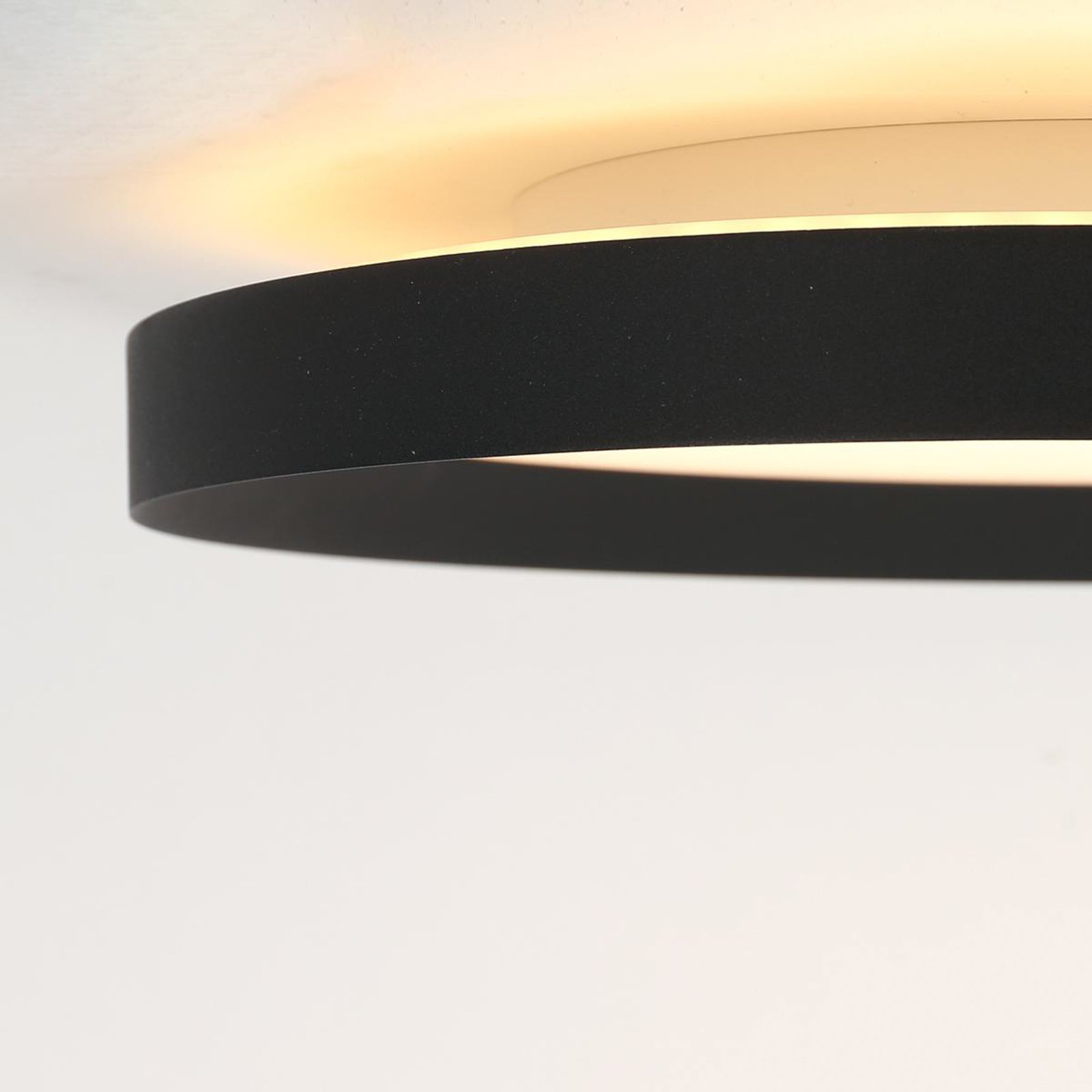 Plafonnier LED Flady, noir, Ø 50 cm, direct/indirect