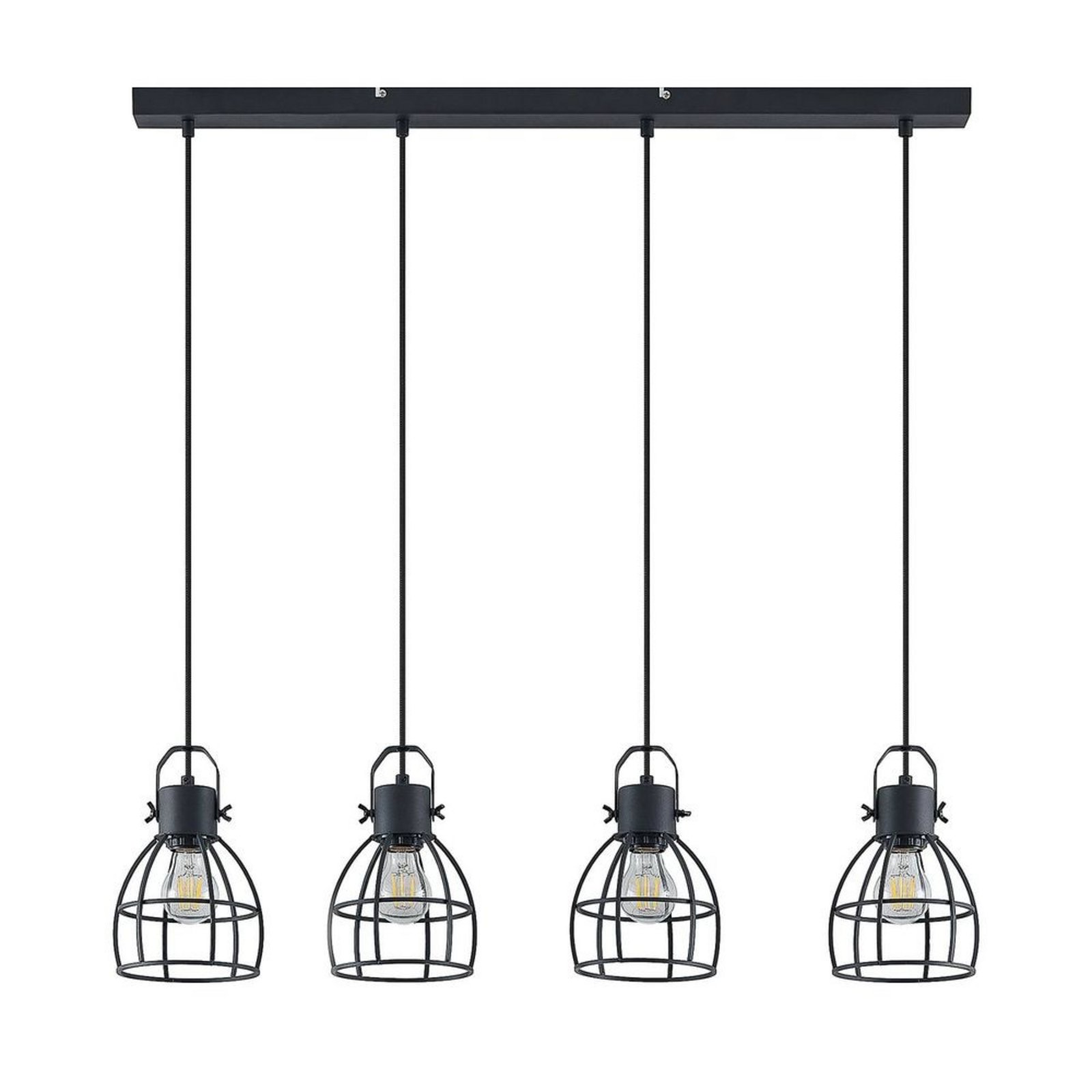 Flintos 4 Lustră Pendul Black - Lindby