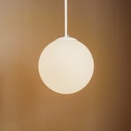 Candeeiro suspenso Dione, luz única, branco, 30cm