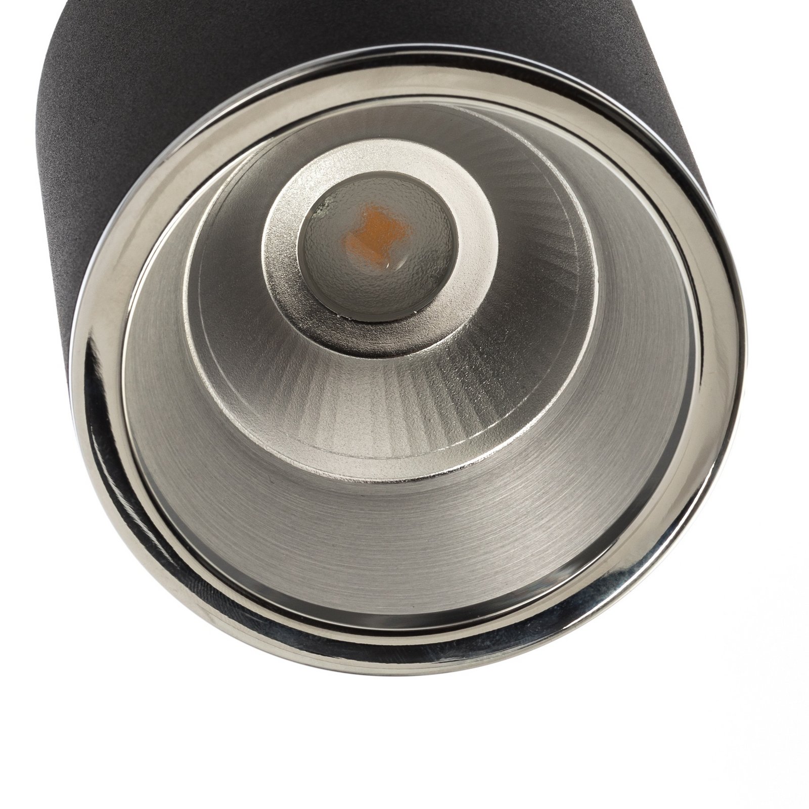 Bega LED spotlight Studio Line, aluminium/svart, Ø 9 cm, aluminium