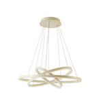 Lampada LED a sospensione Albiona, beige, 3 anelli, Ø 80 cm - Arcchio