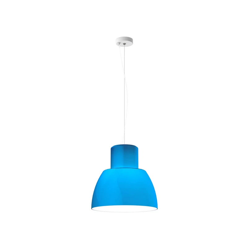 Nemo – Lorosae Hängeleuchte, blau, Ø 40 cm, Glas, E27