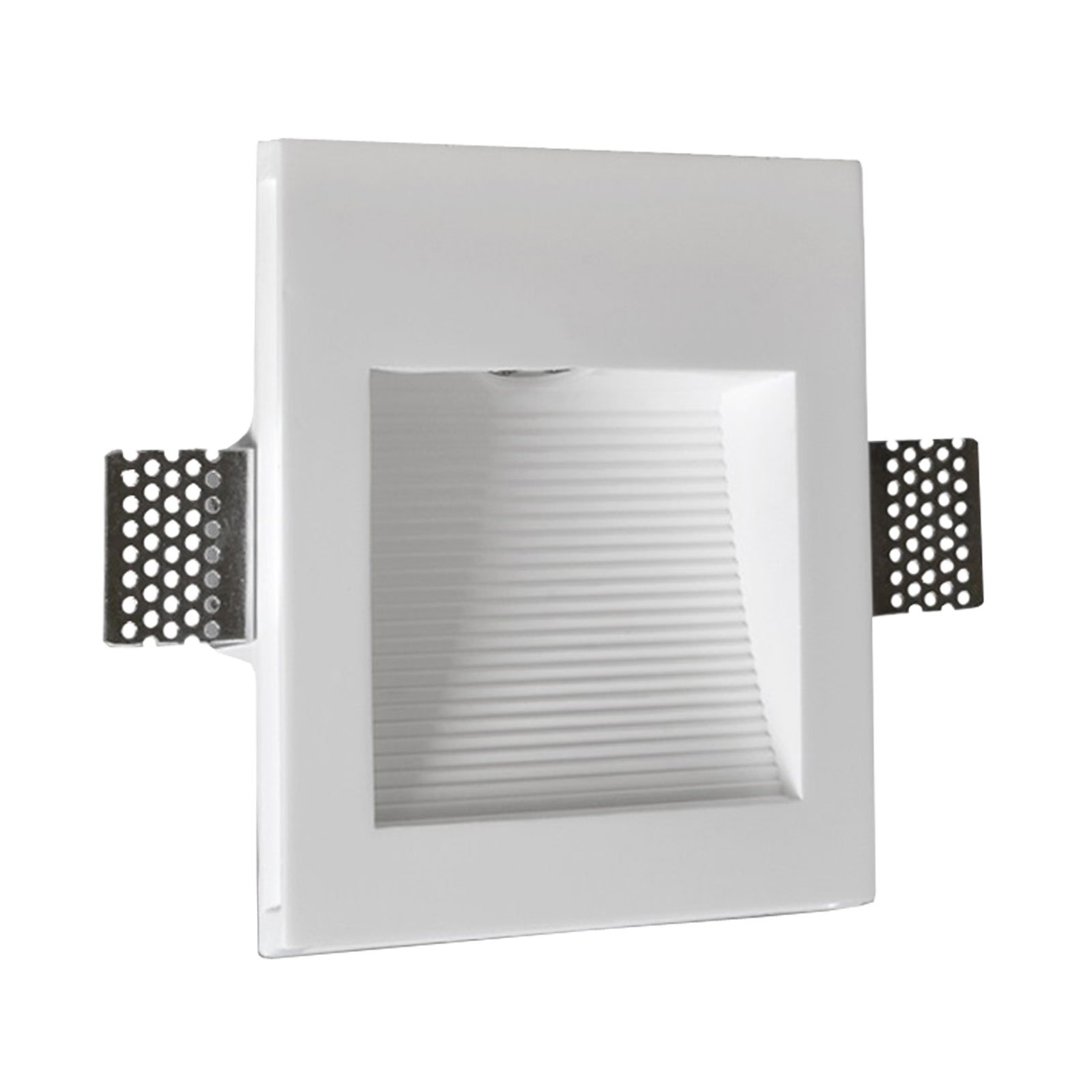 Pamalux Zimant LED recessed wall light, plaster, for Hallway, plaster, fibreglass, 1 W, energy efficiency: A+, W: 14.2 cm, H: 17 cm