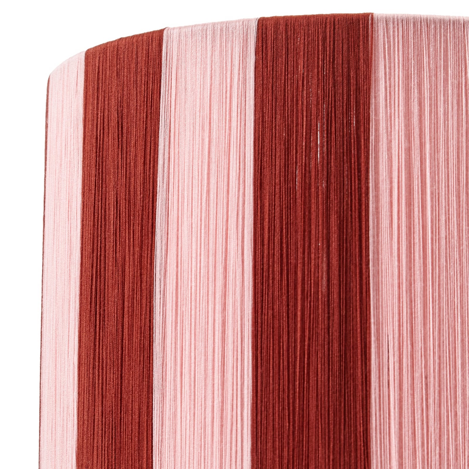 Lampe à poser Lindby Suly, rouge/rose, coton, hauteur 40 cm
