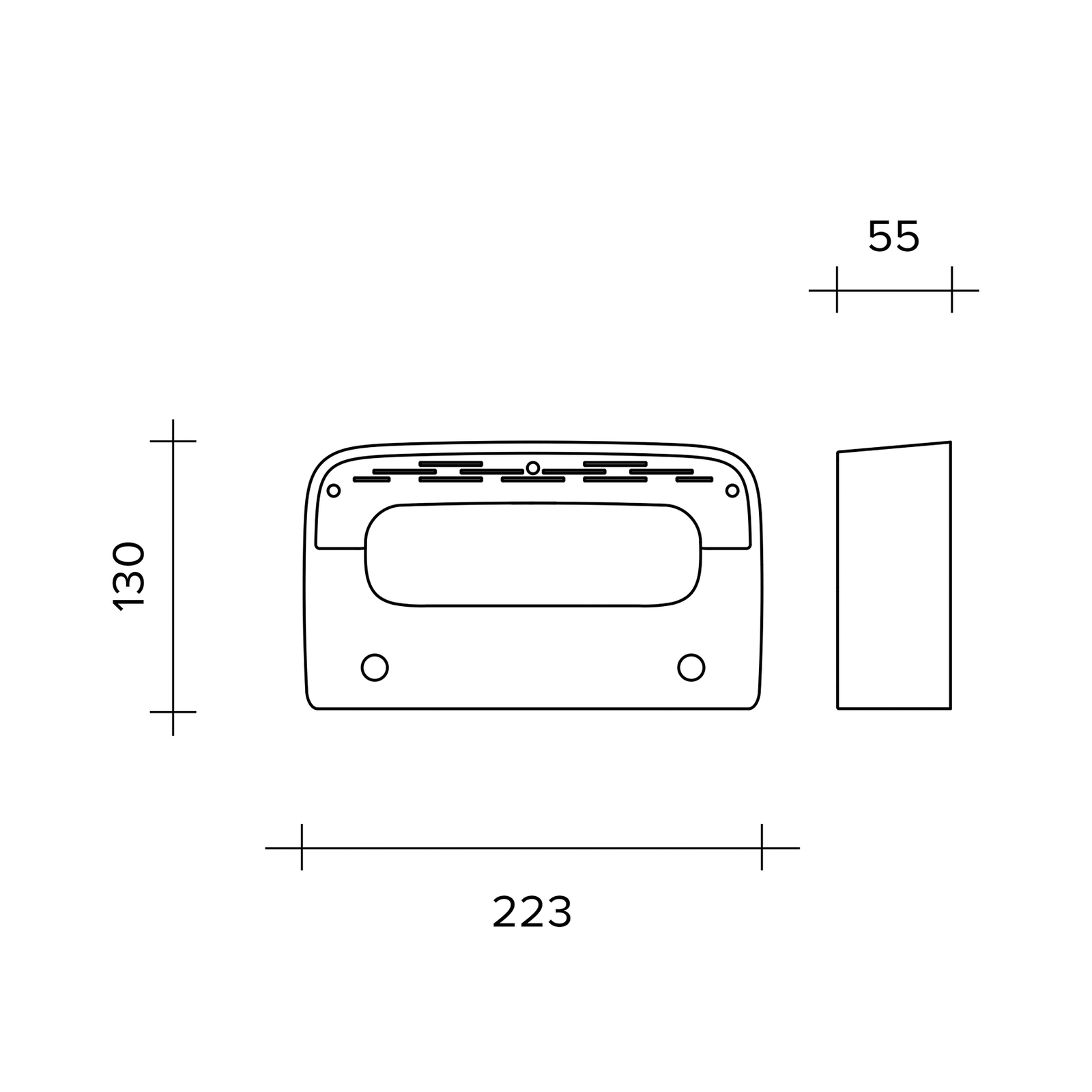 LED-vägglampa Aki, antracit, aluminium, 23 cm, 3.000 K