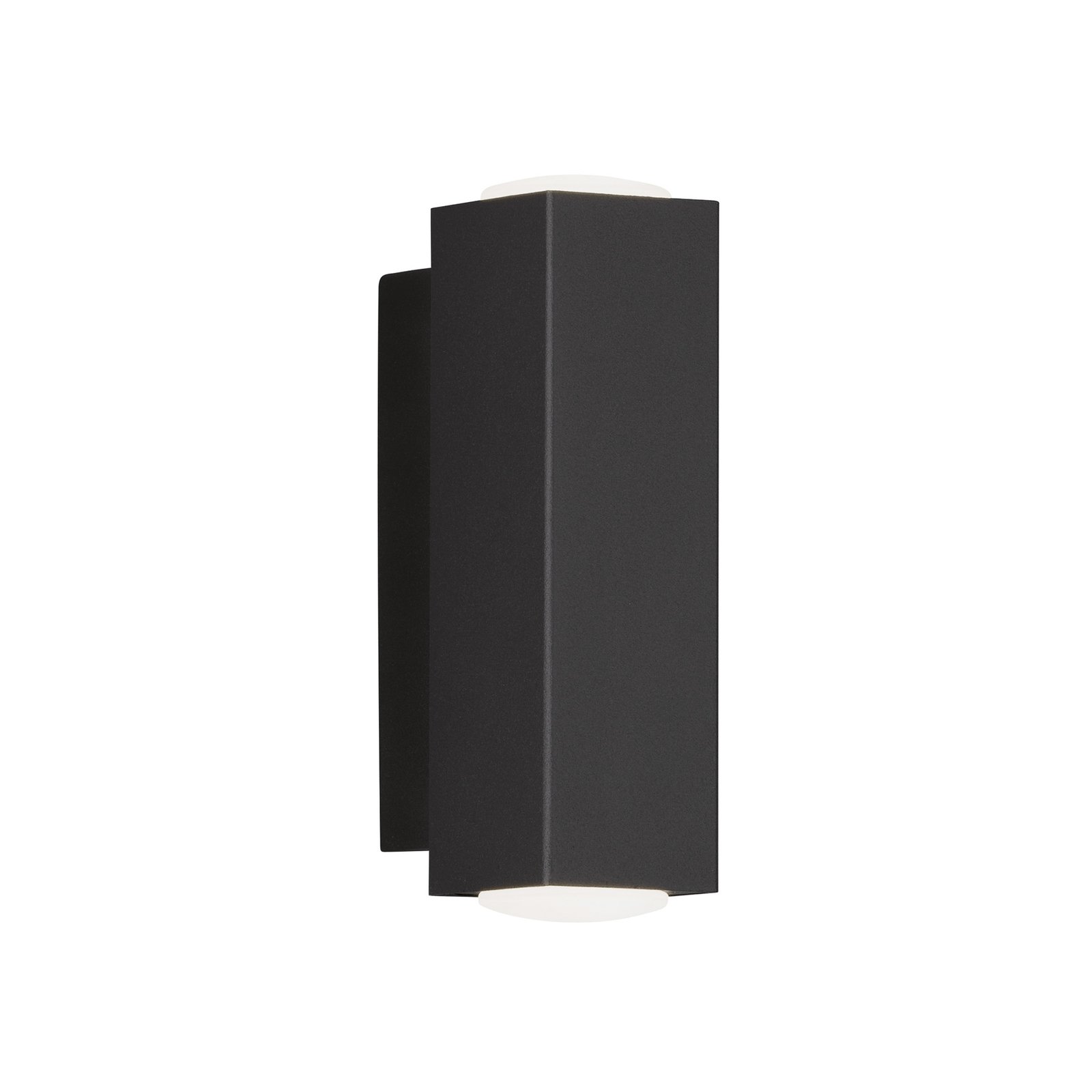 LED-vägglampa Carlo, fyrkantig form, upp/ner svart