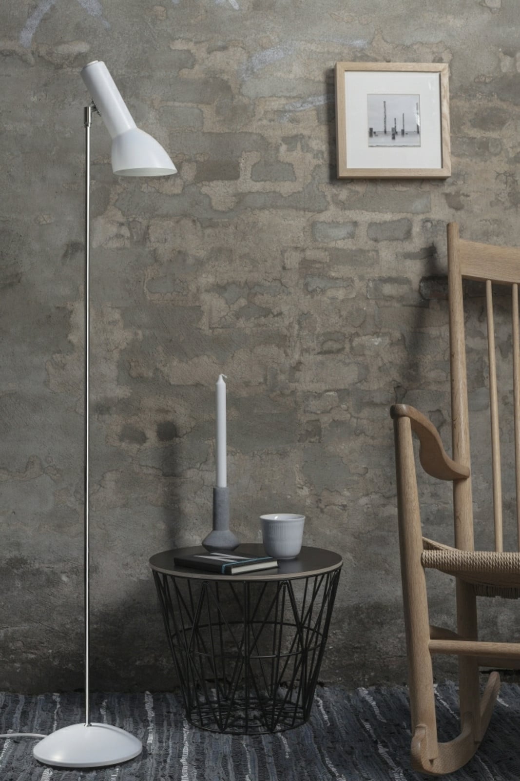 Oblique Golvlampa Mat Vit CPH Lighting - Vardagsrum - Aluminium