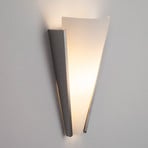 Lindby Magnus wall light, white, glass, height 31 cm, E14