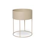 ferm LIVING Plant Box Round, beige, Ø 40 cm, Stahl