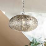 Fretwork hanglamp, nikkelkleurig, metaal, Ø 39 cm, E27