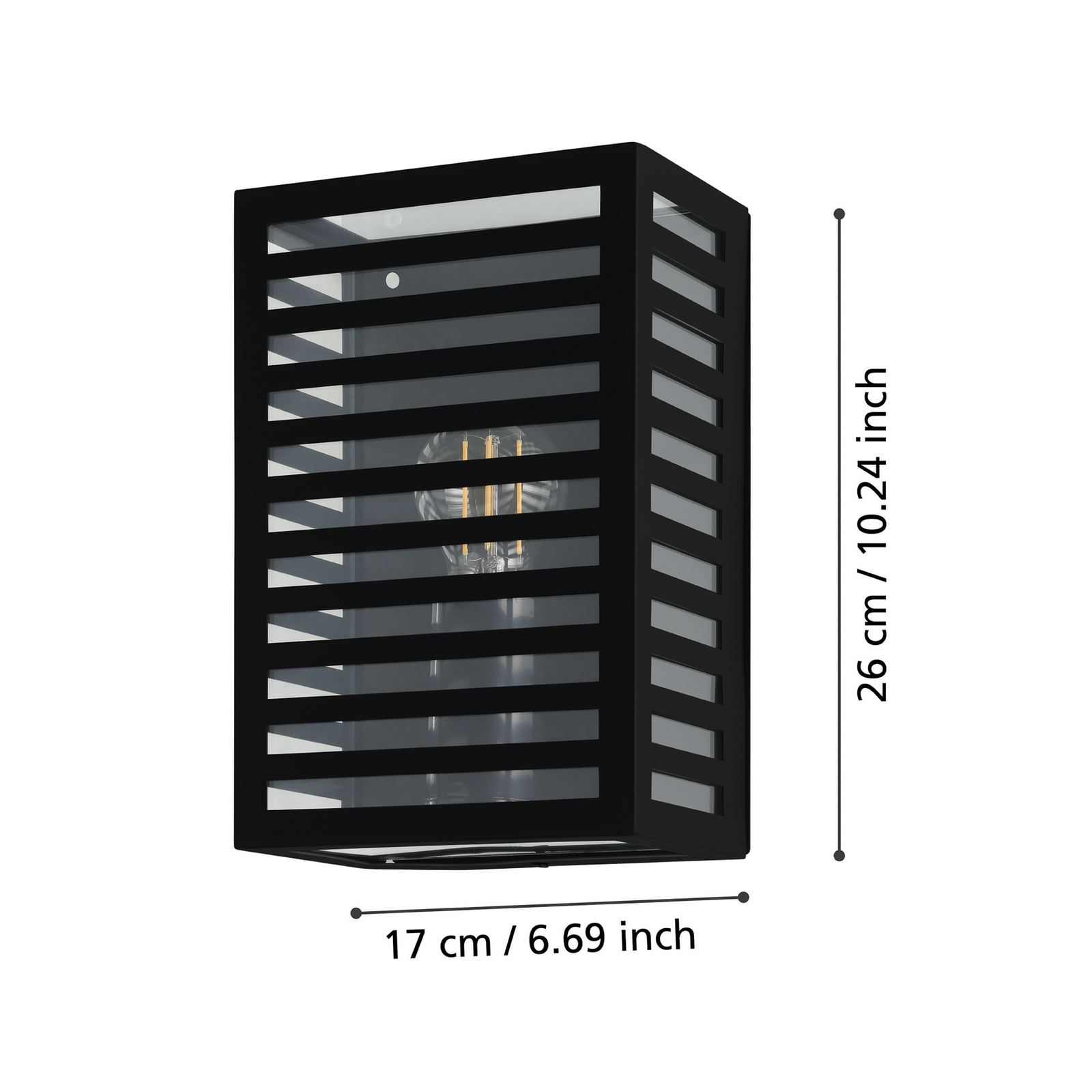Alamonte 3 vanjska zidna svjetiljka, crna