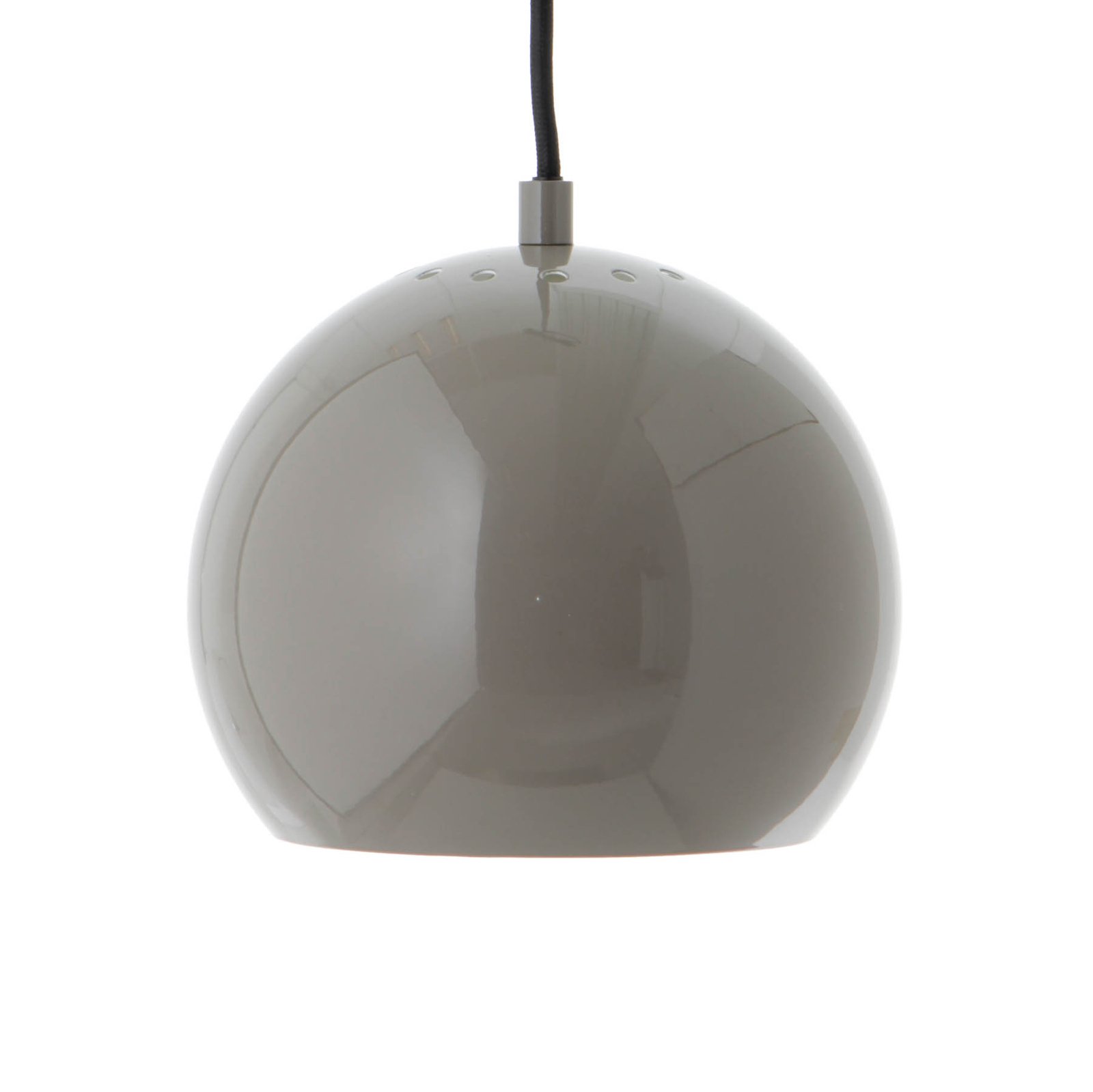 FRANDSEN pendant light Ball, glossy grey, Ø 18 cm