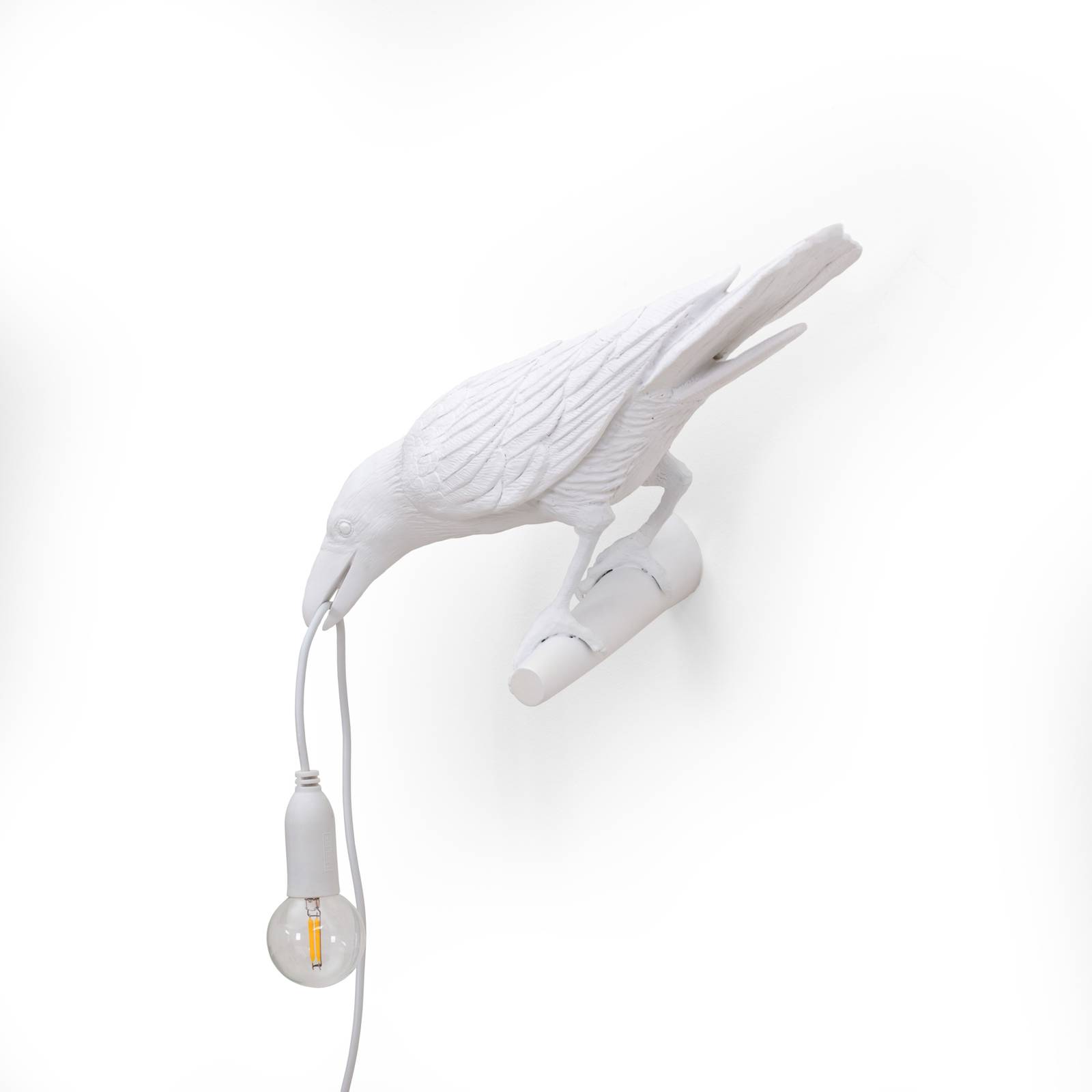 SELETTI Bird Lamp LED-Wandlampe, Blick links, weiß günstig online kaufen