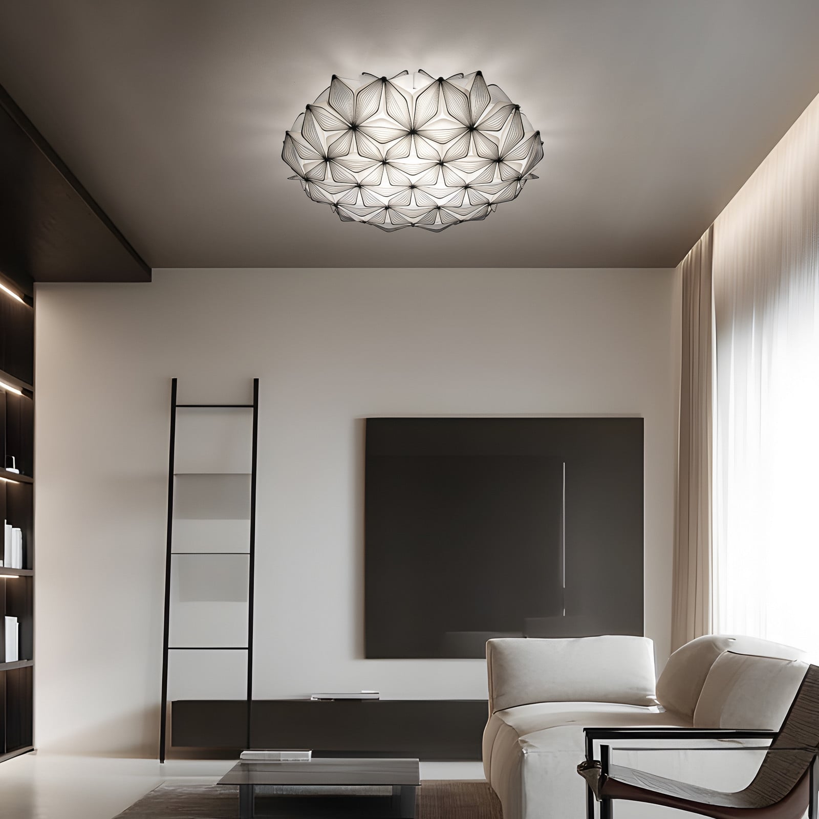 C'EST LA VIE taklampa, svart, &Oslash; 71 cm, 3 lampor, E27 C'EST LA VIE Slamp - Vardagsrum - Design - Plast - Plafond