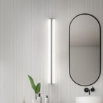 Helestra LED mirror lamp LOOM, length 90 cm, chrome, IP44