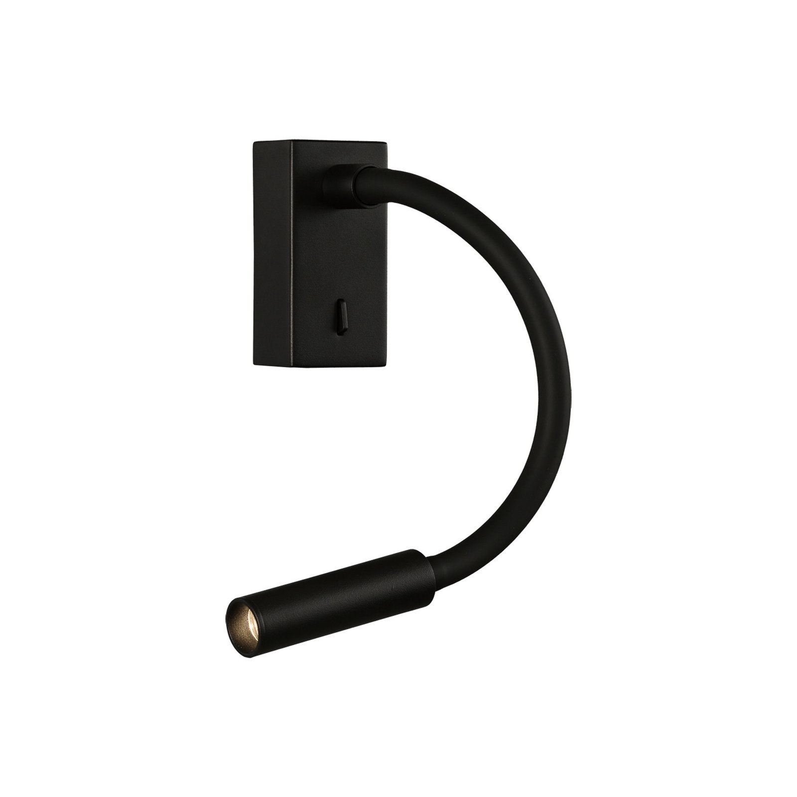 Liseuse LED Cio, interrupteur, bras flexible, 930, noir