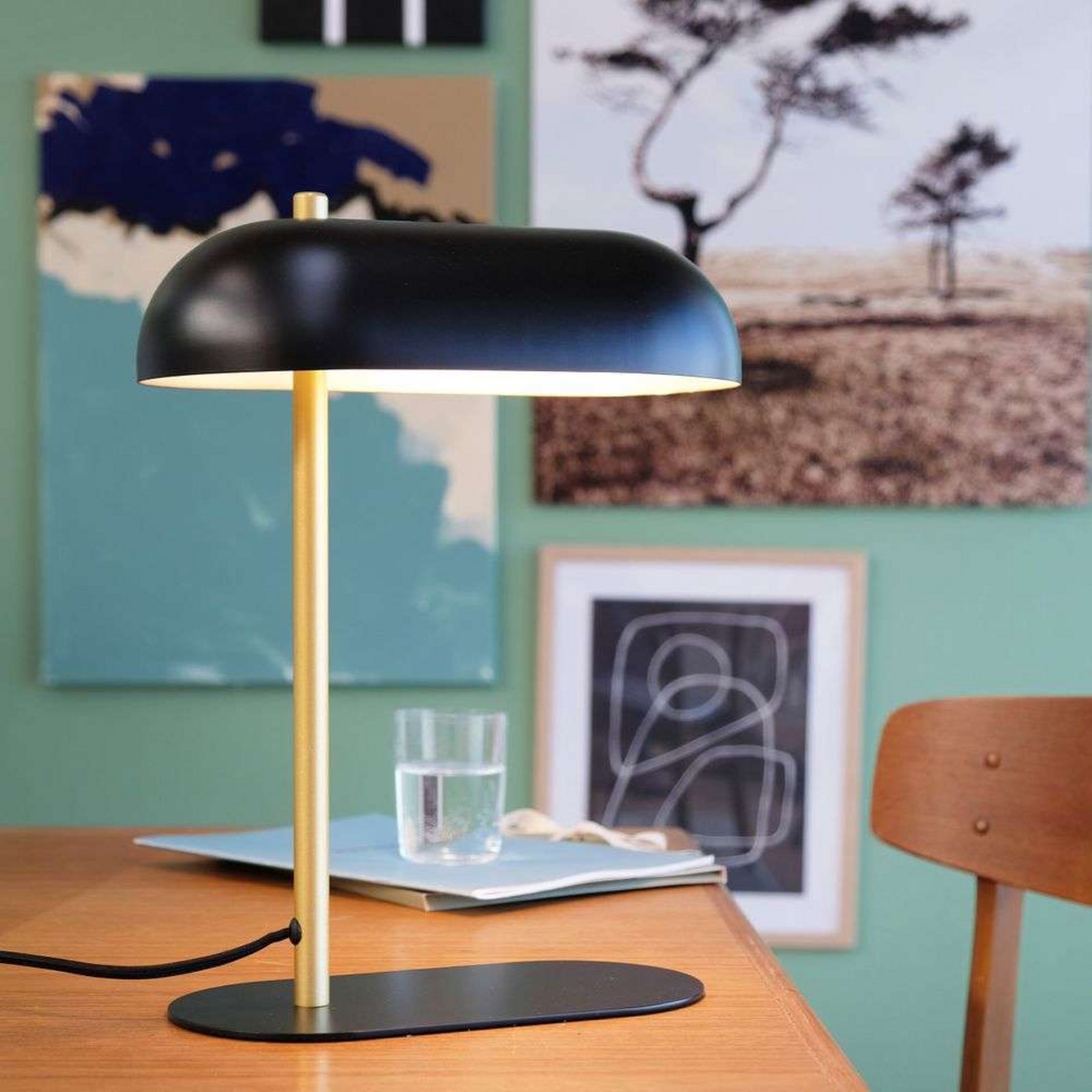 Arch Table Lamp Matt Black/Brass - DybergLarsen